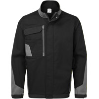 Portwest WX1 Two Toned Insulated Cotton Work Jacket - Black/Grey