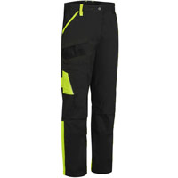 Portwest WX1 Lightweight Cotton Work Trousers - Black/Yellow