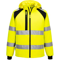 Portwest WX2 Hi-Vis Padded Softshell (2L) - Yellow/Black