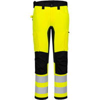 Portwest WX2 ECO Hi-Vis Stretch Trade Trouser - Yellow/Black