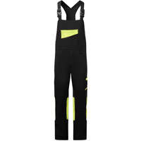 Portwest WX2 Eco Stretch Bib and Brace - Black/Yellow