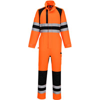 Portwest WX2 Eco Hi-Vis Coverall - Orange/Black