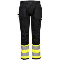 Portwest WX2 Eco Hi-Vis Holster Trouser Class 1 - Yellow/Black
