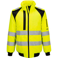 Portwest WX2 Hi-Vis 2-in-1 Pilot Jacket - Yellow/Black