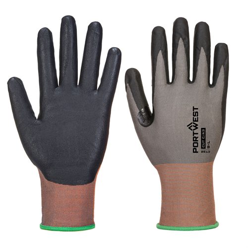 Portwest CT MR18 Micro Foam Nitrile Cut Glove - Grey/Black