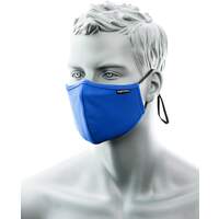 Portwest 2-Ply Anti-Microbial Fabric Face Mask with Nose Band (Pk25) - Royal Blue