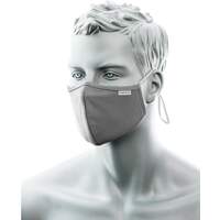 Portwest 3-Ply Anti-Microbial Fabric Face Mask with Nose Band (Pk25) - Heather Grey
