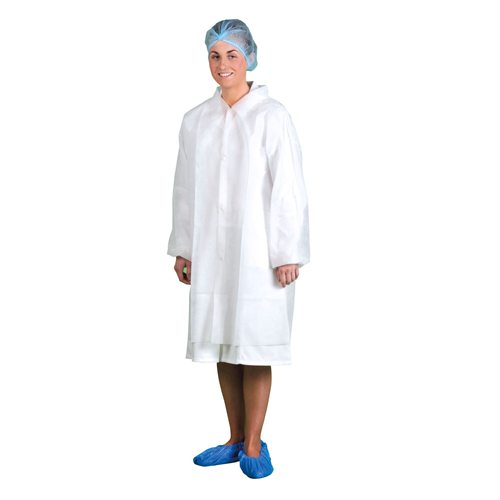 Portwest Disposable Visitors Coat PP - White