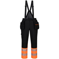 Portwest DX4 Hi-Vis Class 1 Winter Bib and Brace - Orange/Black