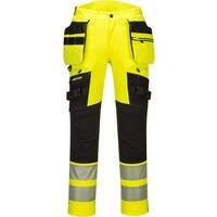 Portwest DX4 Hi-Vis Detachable Holster Pocket Trouser - Yellow/Black