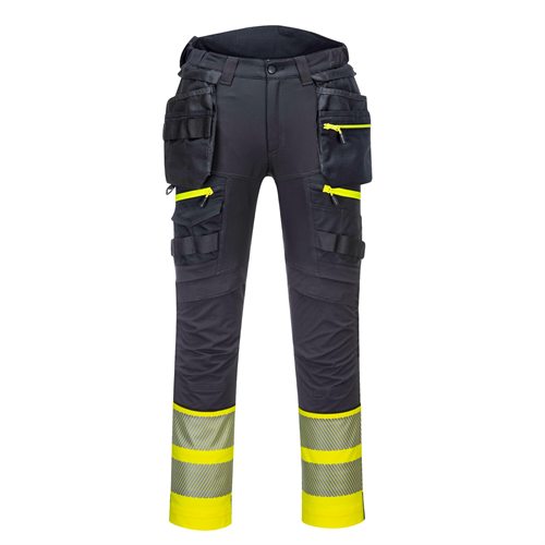 Portwest DX4 Hi-Vis Class 1 Holster Pocket Trouser - Yellow/Black
