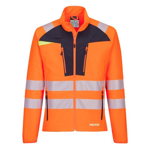 Portwest DX4 Hi-Vis Zip Base Layer - Orange/Black