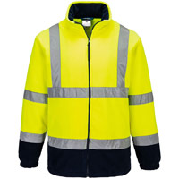 Portwest ES1 Essential Hi-Vis Contrast Fleece - Yellow/Navy