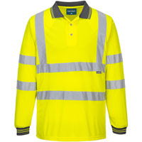 Portwest ES1 Essential Hi-Vis Polo Shirt L/S - Yellow