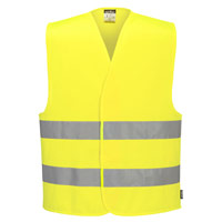 Portwest ES1 Essential Hi-Vis Two Band Vest - Yellow