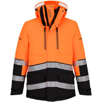 Portwest EV4 Hi-Vis Expedition Parka - Orange/Black
