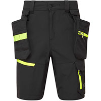 Portwest EV4 Lightweight Detachable Holster Pocket Shorts - Black