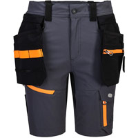 Portwest EV4 Lightweight Detachable Holster Pocket Shorts - Metal Grey