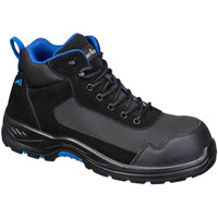Portwest Composite Textile Suede Mid Boot S3L HRO SR FO - Black/Blue