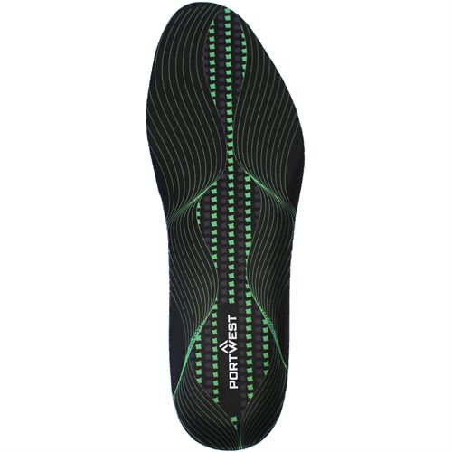 Portwest Gel Cushion & Arch Support Insole - Black/Green