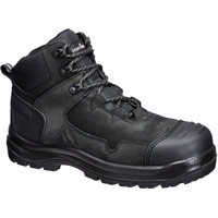 Portwest Composite Nubuck Leather Mid Boot S3S HRO SR FO SC LG - Black