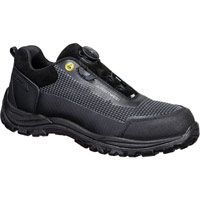 Portwest Composite Textile Low Shoe S3S ESD SR FO - Black/Grey