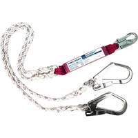 Portwest Double Lanyard With Shock Absorber - White