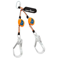 Portwest 2.5m Self Retract Lifeline 140kg - Black/Orange