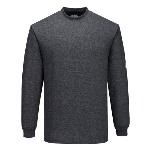 Portwest Flame Resistant Anti-Static Long Sleeve T-Shirt - Grey