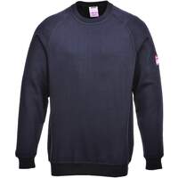 Portwest Flame Resistant Anti-Static Long Sleeve Sweatshirt - Dark Navy