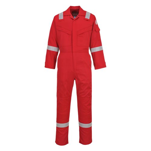 Portwest Flame Resistant Super Light Weight Anti-Static Coverall 210g - Red