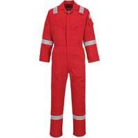 Portwest Flame Resistant Super Light Weight Anti-Static Coverall 210g - Red Tall