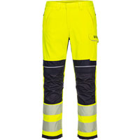 Portwest PW3 Modaflame Work Hi-Vis Multi-Norm FR Trousers - Yellow/Navy