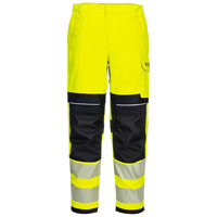 Portwest PW3 FR Hi-Vis Women's Work Trousers - Yellow/Black