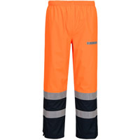 Portwest Bizflame Rain+ Hi-Vis Multi-Norm Contrast FR Trousers - Orange/Navy