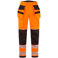 Portwest PW3 Modaflame Rain+ Hi-Vis FR Winter Holster Trousers - Orange/Black