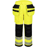 Portwest PW3 Modaflame Rain+ Hi-Vis FR Winter Holster Trousers - Yellow/Black