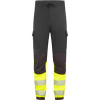Portwest PW3 Modaflame Hi-Vis Class 1 FR Jogger - Black/Yellow