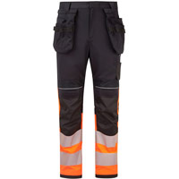 Portwest PW3 Modaflame Work HVO Class 1 FR Holster Trousers - Orange/Black