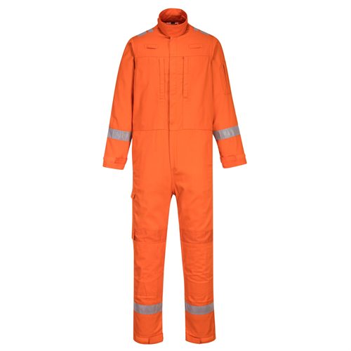 Portwest Bizflame Plus Stretch Panelled Coverall  - Orange