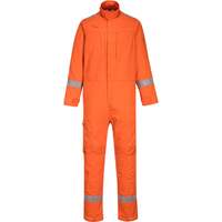 Portwest Bizflame Plus Lightweight Stretch Panelled Coverall  - Orange