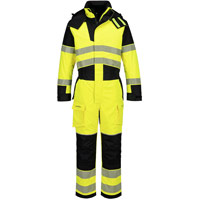 Portwest PW3 Modaflame Rain+ Hi-Vis Multi-Norm FR Winter Coverall - Yellow/Black