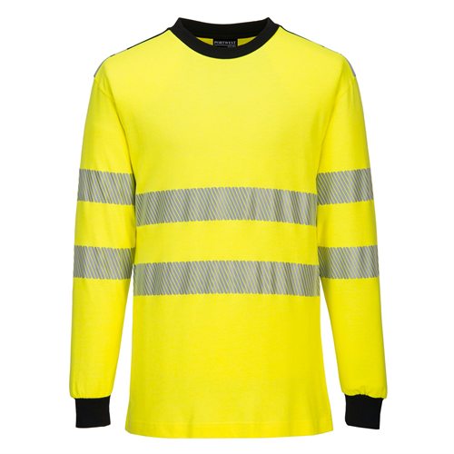 Portwest WX3 Flame Resistant Hi-Vis T-Shirt - Yellow/Black
