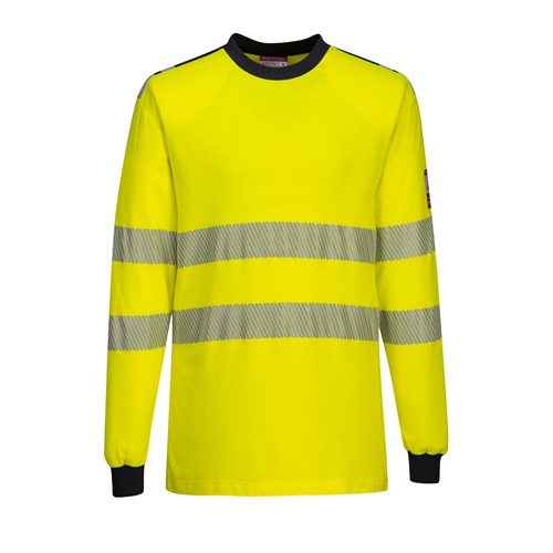 Portwest WX3 Flame Resistant Hi-Vis T-Shirt - Yellow/Navy