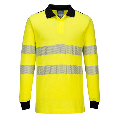 Portwest WX3 Flame Resistant Hi-Vis Polo Shirt - Yellow/Black