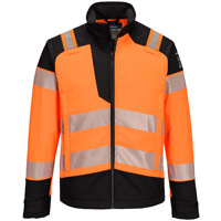 Portwest PW3 Modaflame Softshell Hi-Vis Multi-Norm FR Jacket - Orange/Black