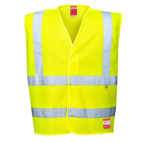 Portwest Hi-Vis Anti Static Vest - Flame Resistant - Yellow