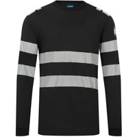 Portwest PW3 Modaflame Knit FR Long Sleeve T-Shirt - Black