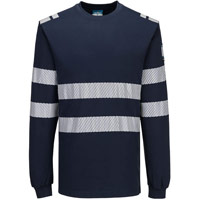 Portwest PW3 Modaflame Knit FR Long Sleeve T-Shirt - Dark Navy