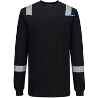 Portwest WX3 Modaflame Knit FR Long Sleeve T-Shirt - Black